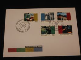 Pro Patria FDC 1998 Nr. 259 - 263 Kulturgüter + Landschaften