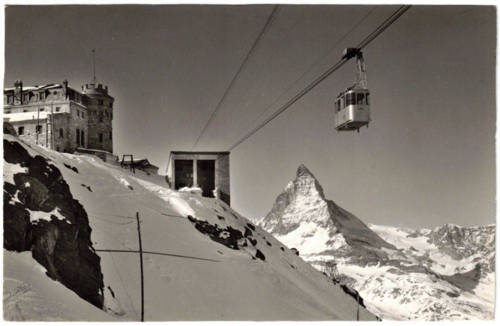 Cartoline postali: Zermatt - Luftseilbahn Gornergrat--Hochtäli – Usato da Binningen venduto da Mountainrider