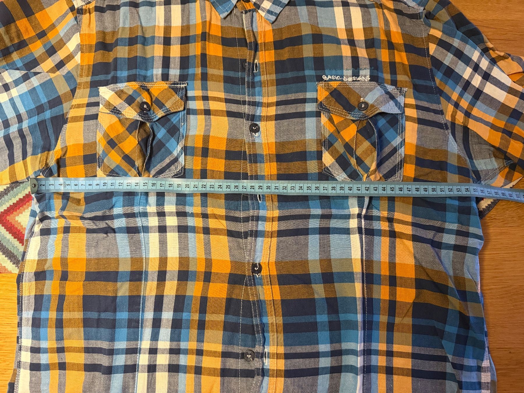 Camicie: Herren Freizeithemd blau/orange kariert – Usato da Zürich venduto da d0miNik. 4