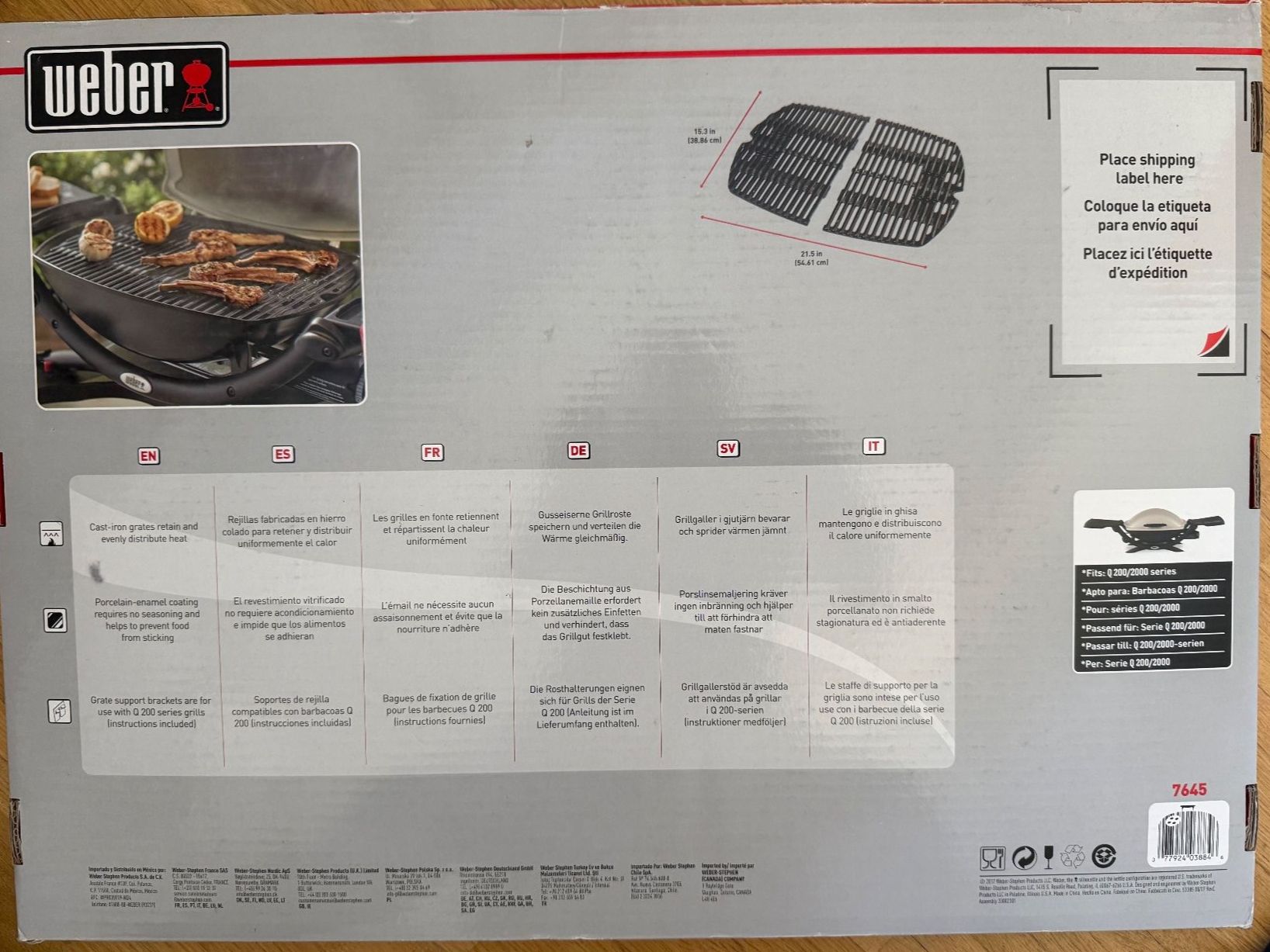Weber Grils: Grillrost - Weber Q200 / 2000 – Neuf avec emballage d'origine à Therwil par Les6 1