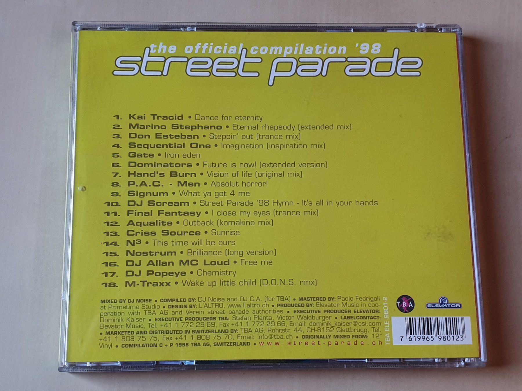 CD: Street Parade 98 DJ Noise – Usato da Stansstad venduto da collectorsshop 1