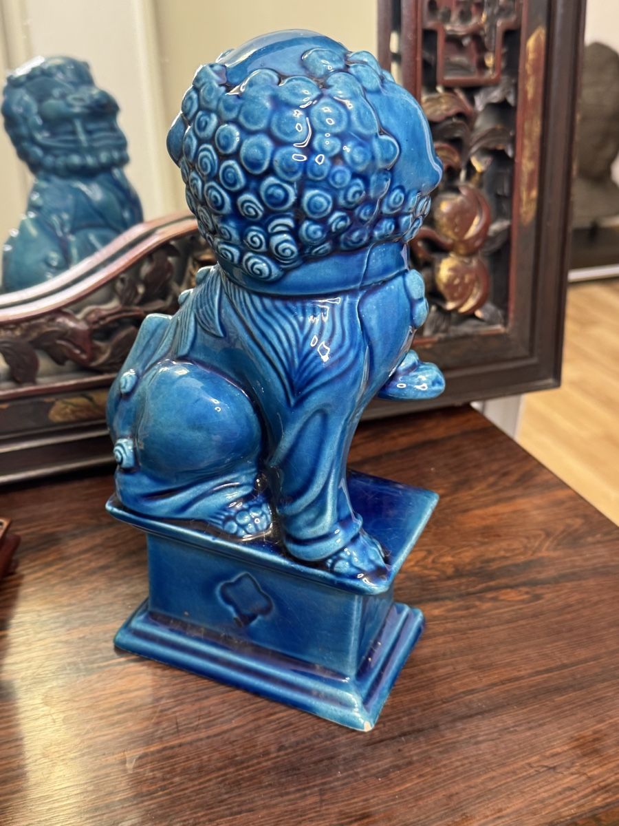 Figuren: Antique Chinese Blue Ceramic Foo Dog Lion temple lowe – Gebraucht aus Zuerich von EMANUELEFEDERICO 6