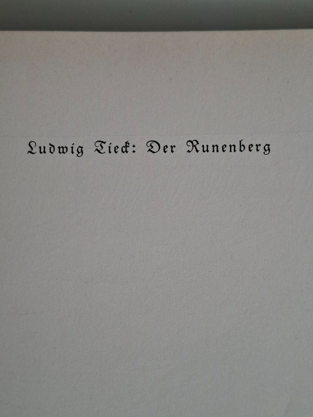 Libri: Ludwig Tiek Runenberg,Bildband 1922 – Usato da Zweidlen venduto da zah_b2hj 4
