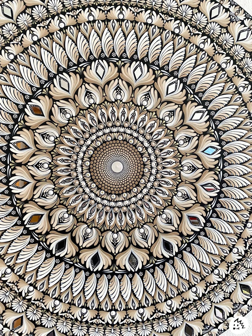 Dipinti: Grosses Mandala auf Holz, Kunst, Bild, Gemälde – Nuovo e nell'imballaggio originale da Fanas venduto da Omibia 4