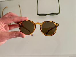 Sonnenbrille 3x MANGO Braun Beige Grün m Etui