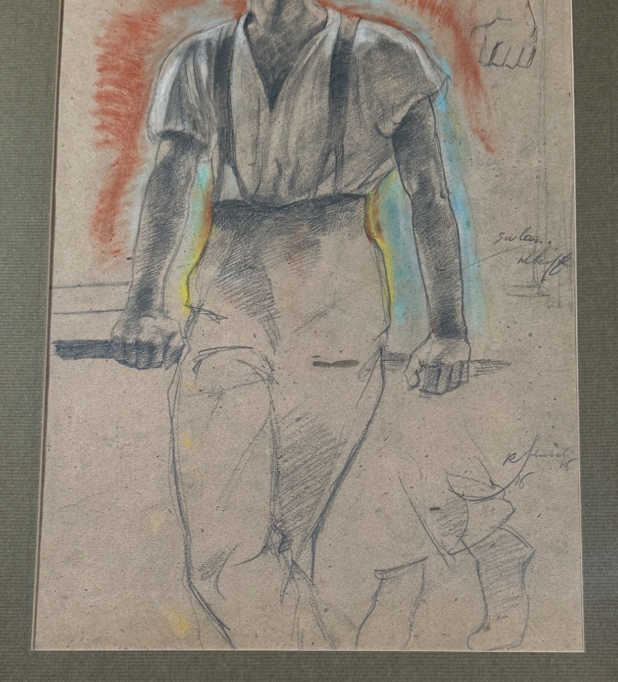 Dipinti: Robert Schürch Buntstift Zeichnung – Usato da Horgen venduto da eli_9xdn 2