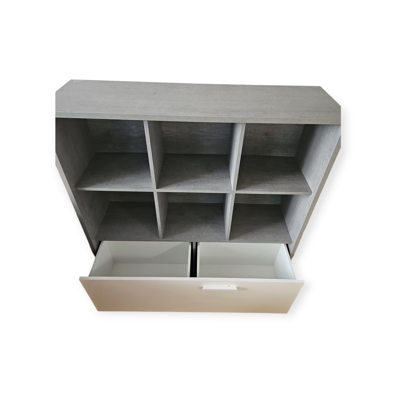 Pfister Mobili TV: Modernes Regal Starlight mit Schublade, grau/weiss – Usato da Langenthal venduto da SecondChanceShop 2