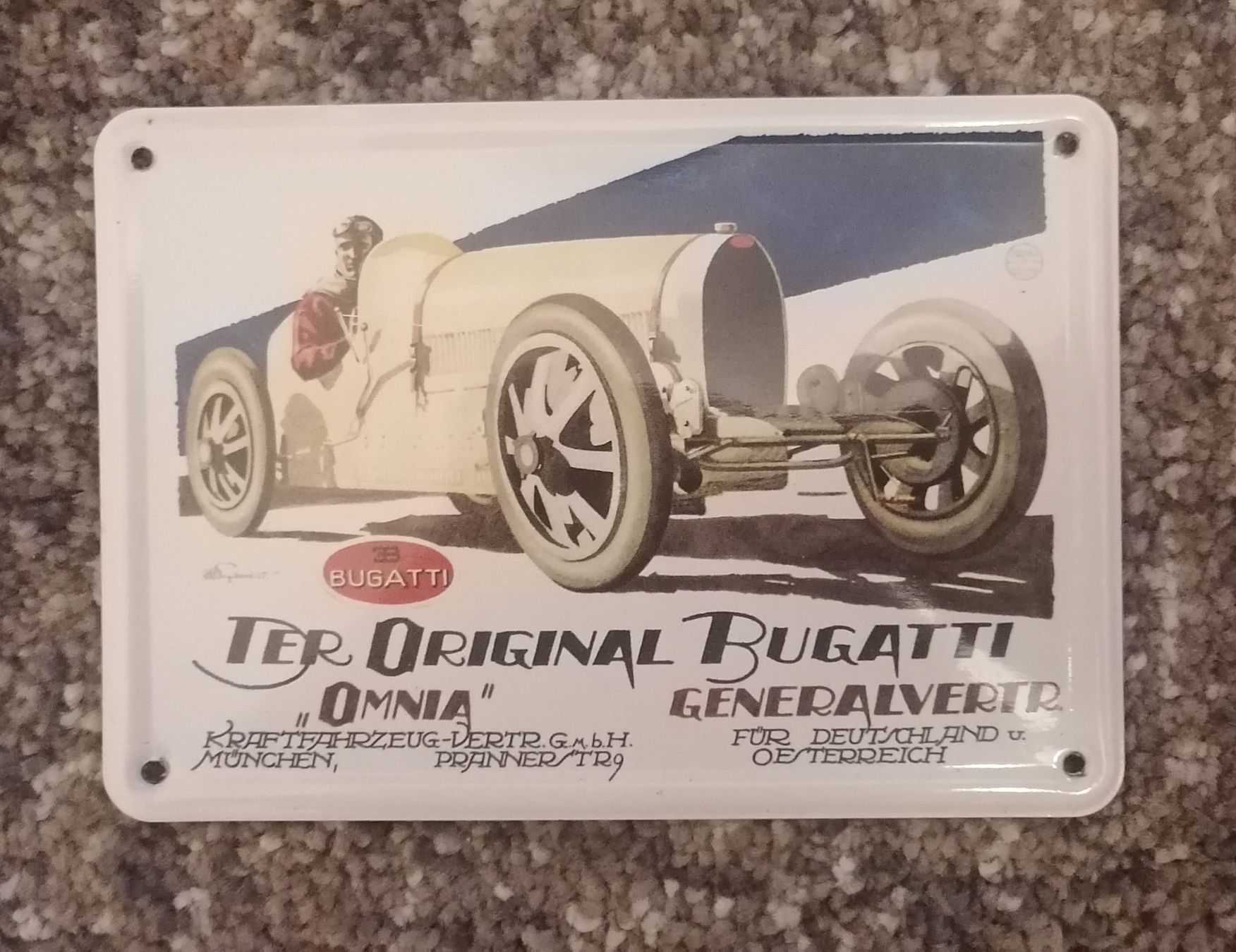 Bugatti Insegne: Blechlschild  Bugatti 14,5 x 10cm – Usato da Schwarzenegg venduto da musi09 1