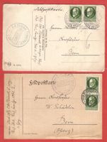 2 deutsche Feldpostkarten beschrieben von Otto Blümel - 1915