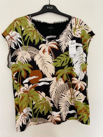 Marc Cain Bluse Shirt Gr 5 (42) sw/grün NEU Etikett NP 170