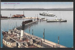 Romanshorn Hafen mit Dampfschiff Helvetia + weitere Schiffe