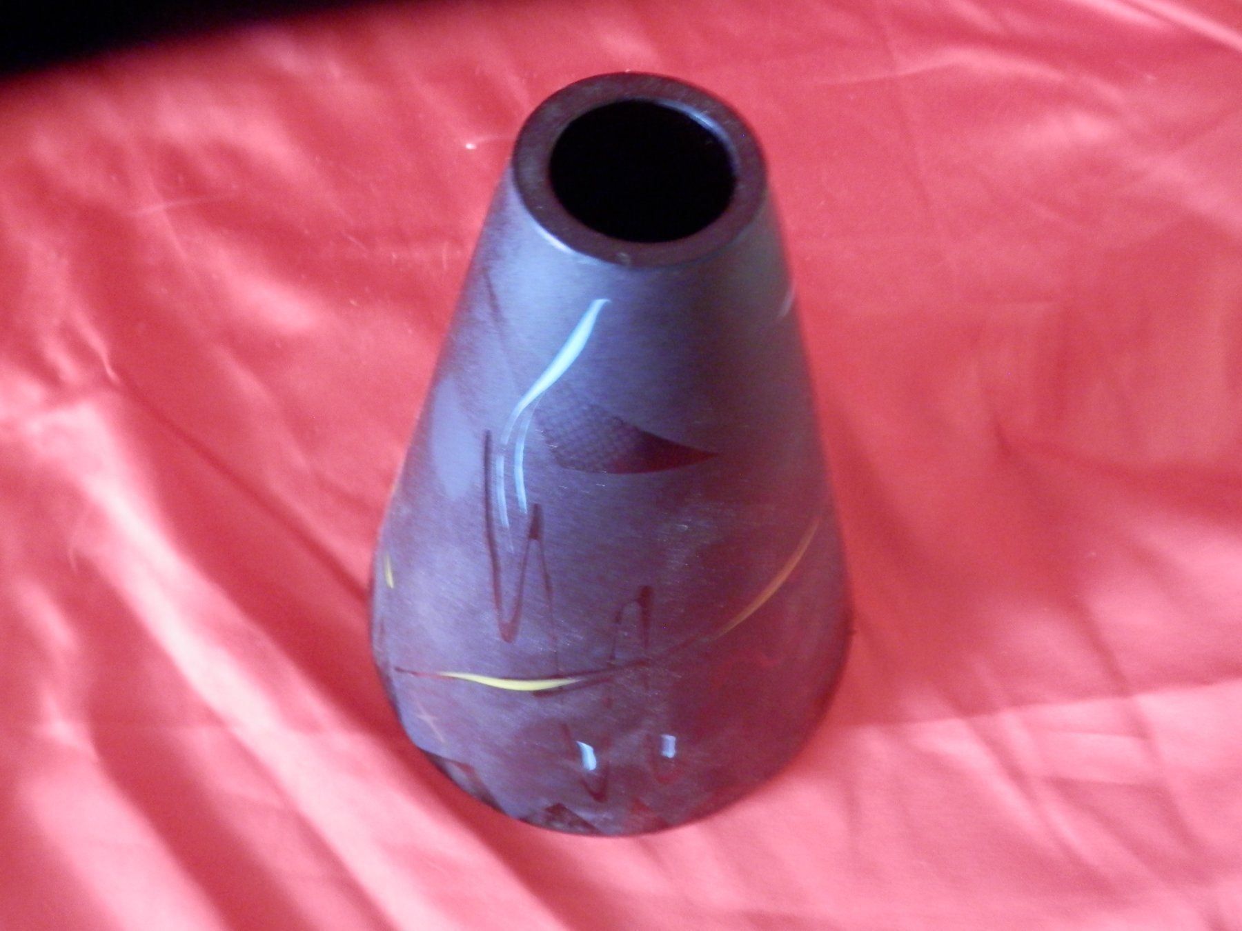Vasi & Recipienti: Design Vase aus schwarzem Glas – Nuovo (secondo la descrizione) da Weiach venduto da weiach82 3