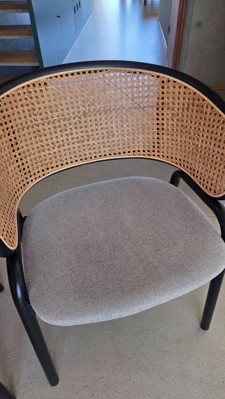 Sedie: 2 Design-Esszimmerstühle mit Rattan-/Korbgeflecht – Usato da Islisberg venduto da mar_5brw 4