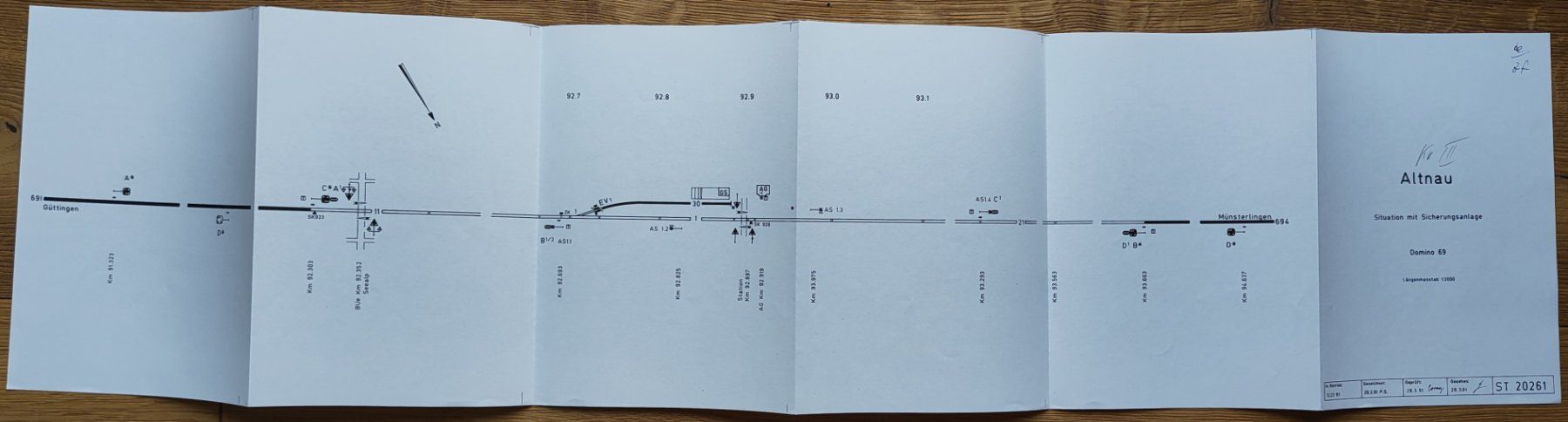 SBB/CFF/FFS Documenti: Übersichtsplan SBB Altnau 1991 – Usato da Biberist venduto da Slick 1