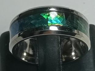 Ringe: ring edelsthal 316L,mit duncckel perlmut,,,glanzig – Neu (gemäss Beschreibung) aus Basel von bij_5hqd