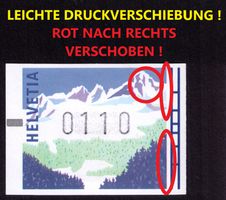 ATM 14_Mi 10_Abart «DRUCKVERSCHIEBUNG_ROT RECHTS» !__0110 **