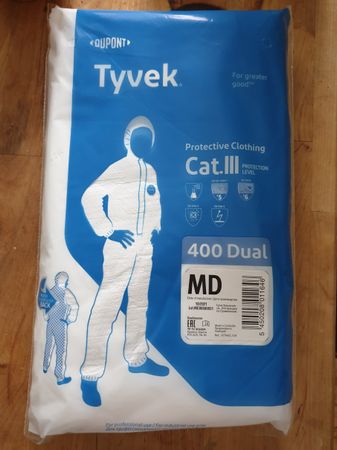 Set 10 Stück TYVEK 400 DUAL  Schutzanzug Schutzoverall Gr M