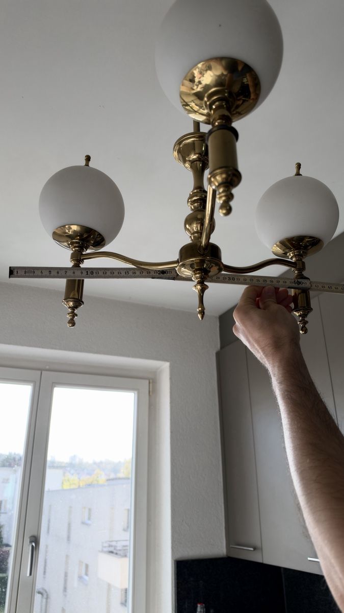 Lustres & lampes de plafonds: Art Deco Messing Kronleuchter  – D'occasion à Winterthur par manzoele 3