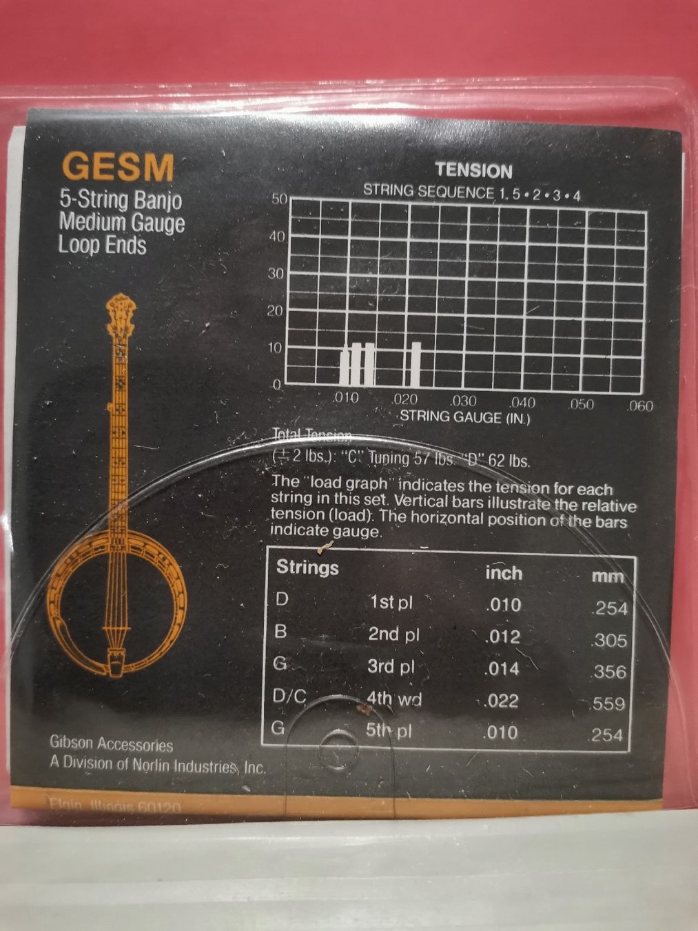 Gibson Strumenti musicali: Cordes Gibson pour Banjo – Nuovo e nell'imballaggio originale da Maules venduto da maco03 1