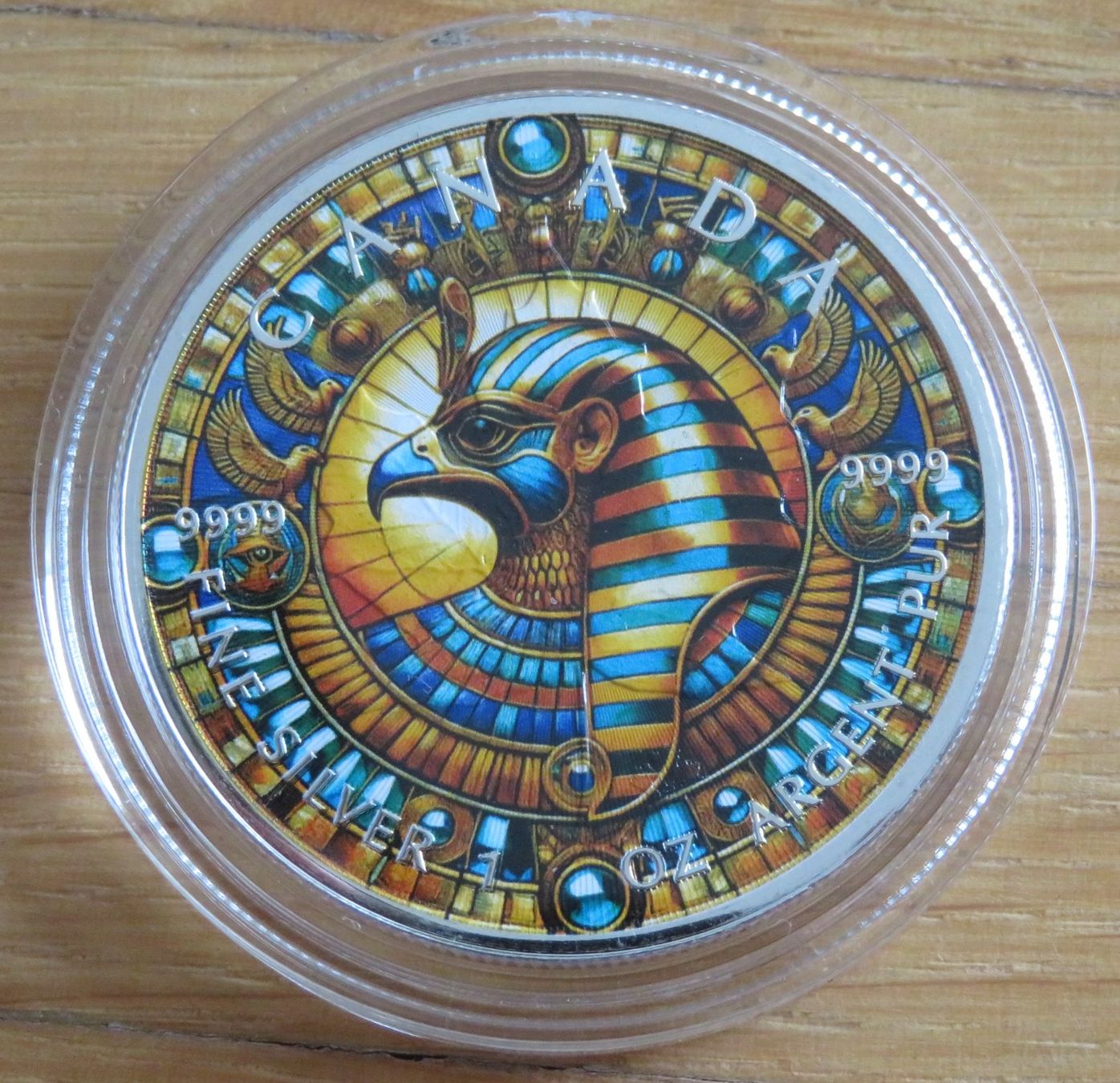 Tutti le monete: Maple Leaf 2025  Farbiger Round Egypt Horus 1 Unze SILBER – Nuovo (secondo la descrizione) da Wetzikon ZH venduto da Nicki6 3