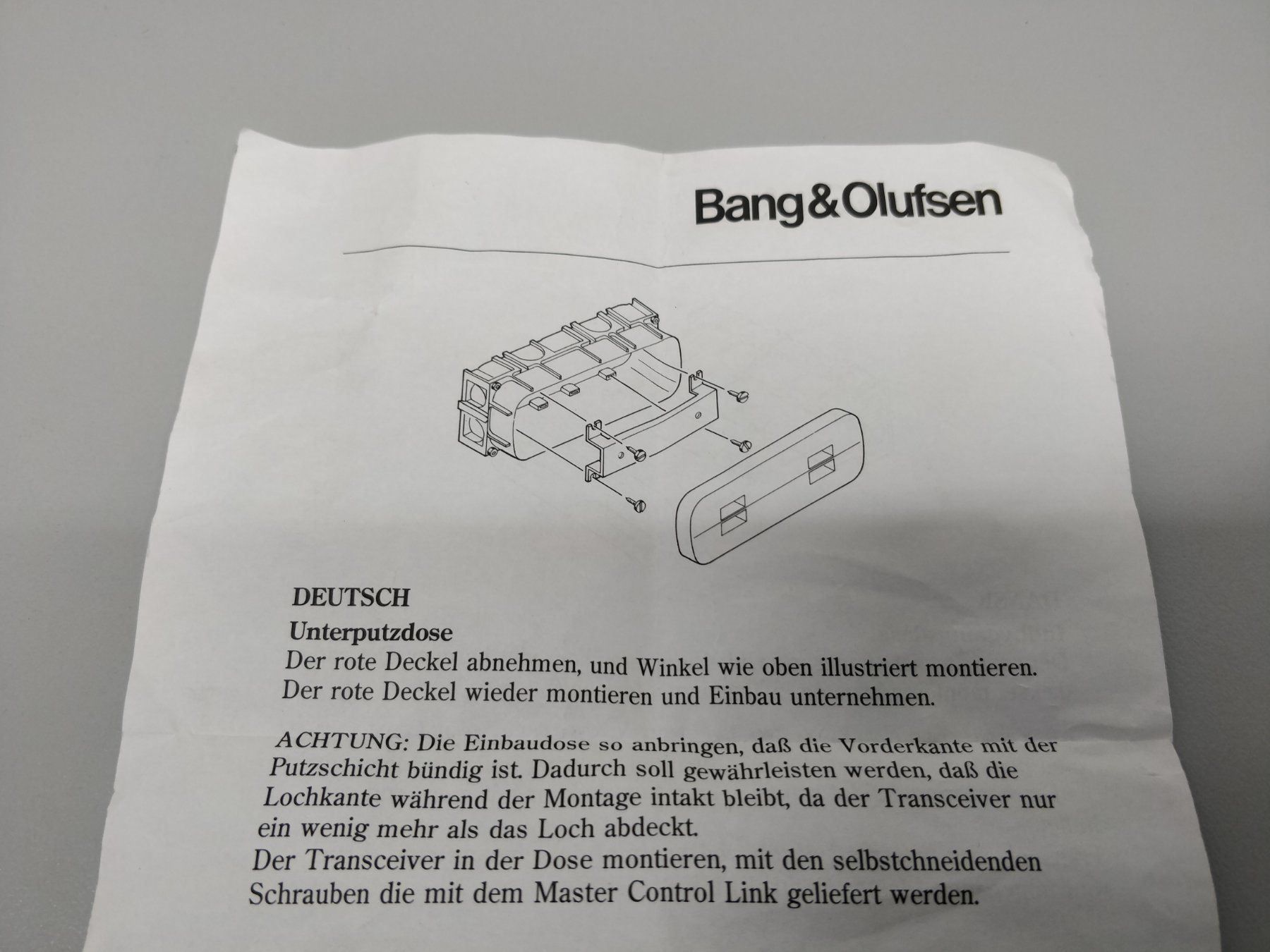 Altri accessori: Unterputzdose für B&O MCL Transreceiver – Usato da Hochdorf venduto da av-electronics 2