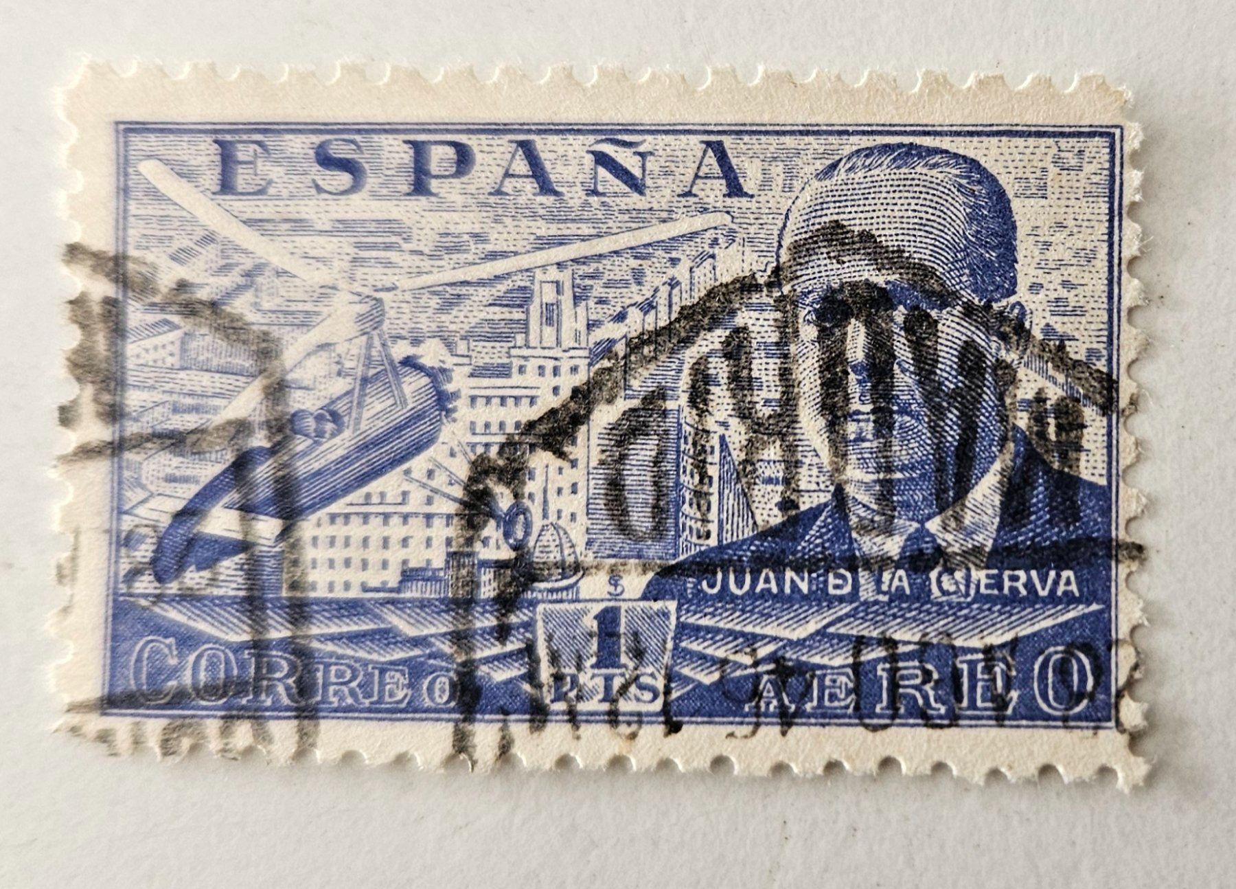 Tutti i francobolli: BRIEFMARKE SPANIEN 1957 "Juan de la Cierva" – Usato da Derendingen venduto da luc_ry5h