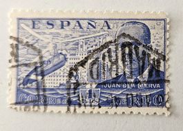 BRIEFMARKE SPANIEN 1957 "Juan de la Cierva"