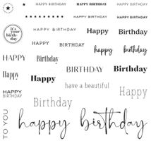 Silikonstempel Nr. 535, Geburtstag, Happy Birthday