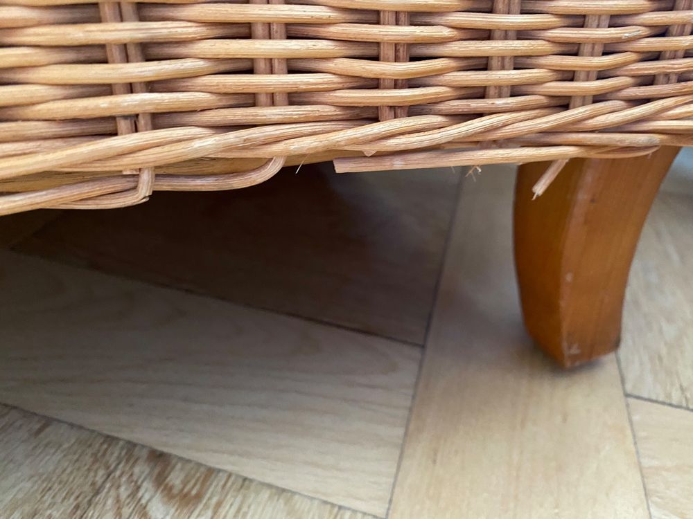 IKEA Korbsessel Rattansessel HARADS mit Kissen Kaufen auf Ricardo