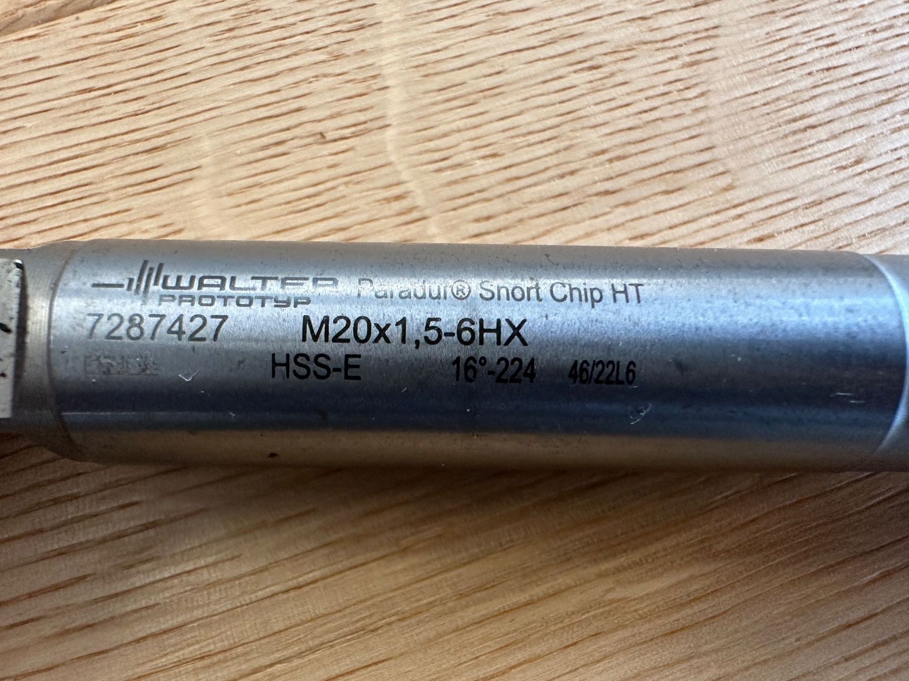 Tutti gli attrezzi: Gewindebohrer M20x1.5 gebraucht #6.3.2 – Usato da Kestenholz venduto da hstech.ch 2