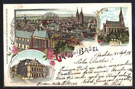 Litho Basel, Ortsansicht aus der Vogelsc