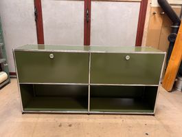 USM Haller Sideboard Olivgrün mit Klappen