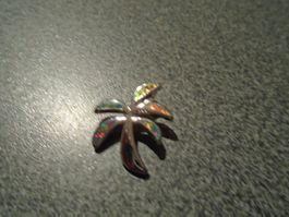 Anhänger Palme, silberfarbig/farbig