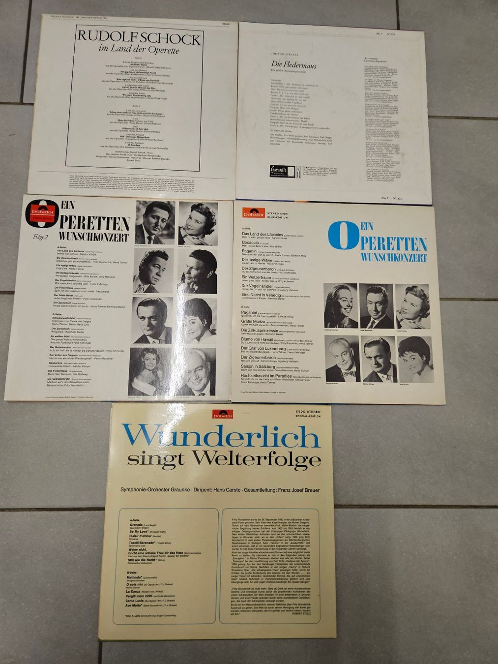 Dischi in vinile: 5 Schallplatten Operette - Klassik – Usato da Fisibach venduto da sare01 1