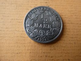 Dt. Reich 1918 A, 1/2 Silbermark