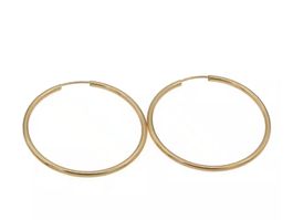 Creolen Ohrringe aus 585 Gold 14 Karat 2,5 cm Durchmesser