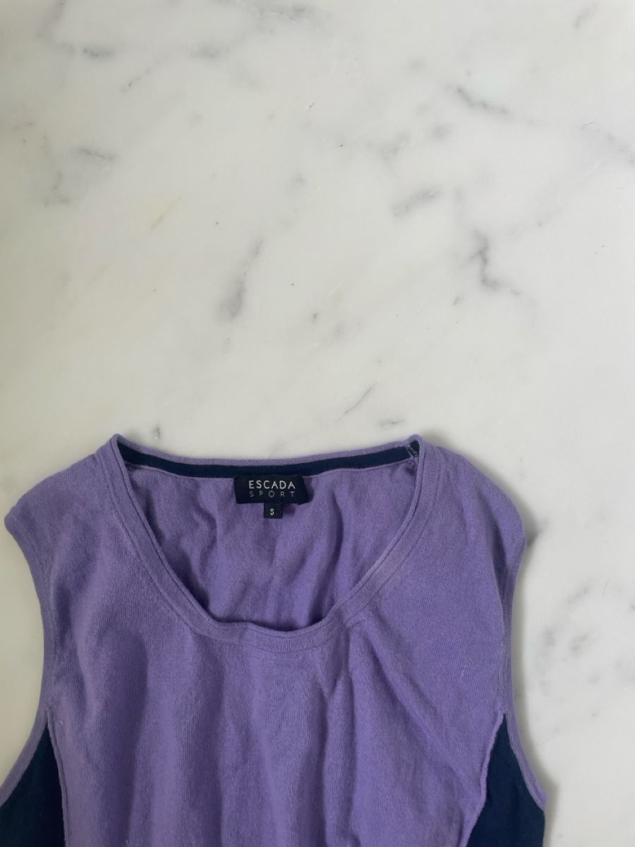 Escada Vestiti: Baumwollkleid Escada gr s lila – Usato da Zürich venduto da eddiekaterblau 2