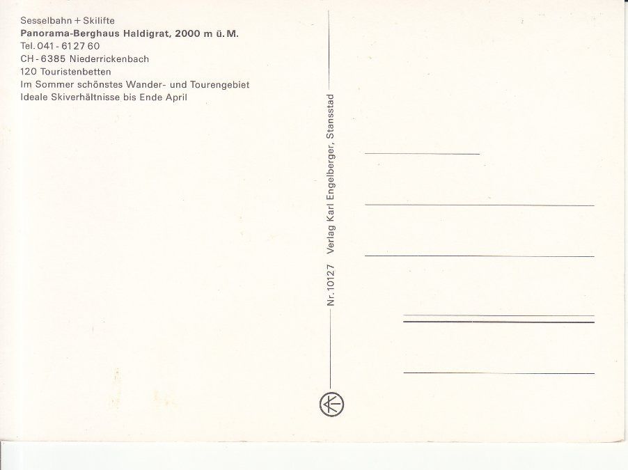 Cartes postales: Haldigrat ca. 1970 – D'occasion à Bürglen TG par StampGraf 1