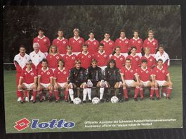 Nati Fussball Foto Mannschaftsfoto 1990er Schweiz Lotto