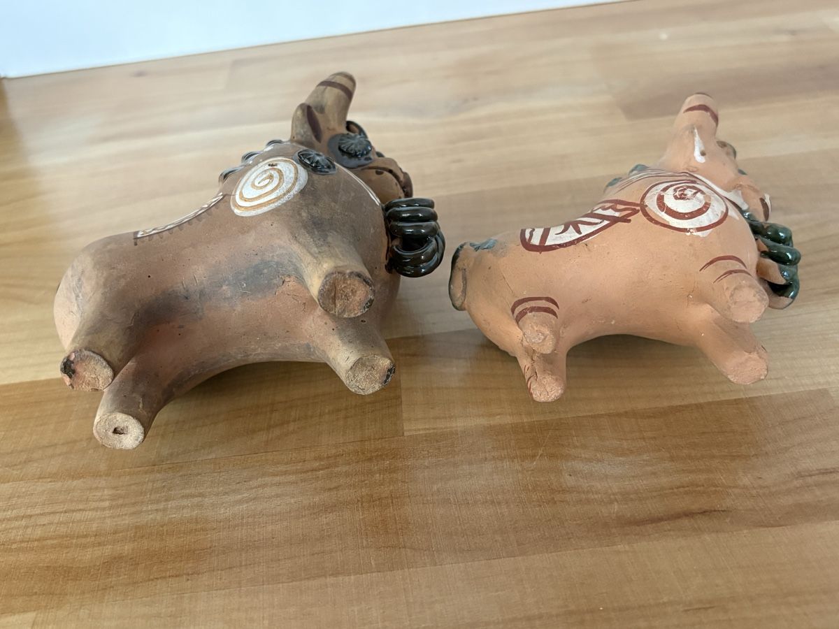 Statuette: Kuh & Stier Figur aus Ton – Usato da Rümlang venduto da SchumBru10 5