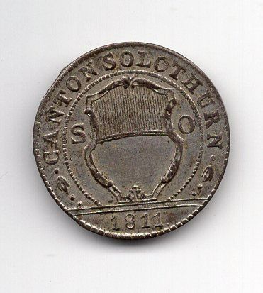 Tutti le monete: (1676) Solothurn, 1 Batz 1811, stgl – Usato da Rüthi (Rheintal) venduto da erdnuessli1