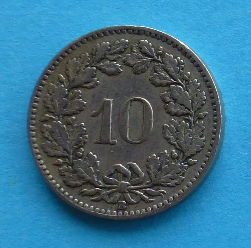 Tutti le monete: 10 Rappen 1925 – Usato da Niederglatt ZH venduto da Viktor1949