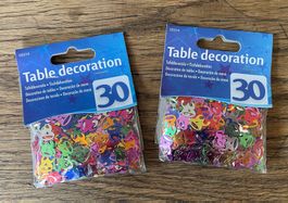 2x Streudeko/ Tischkonfetti Zahl 30, farbig