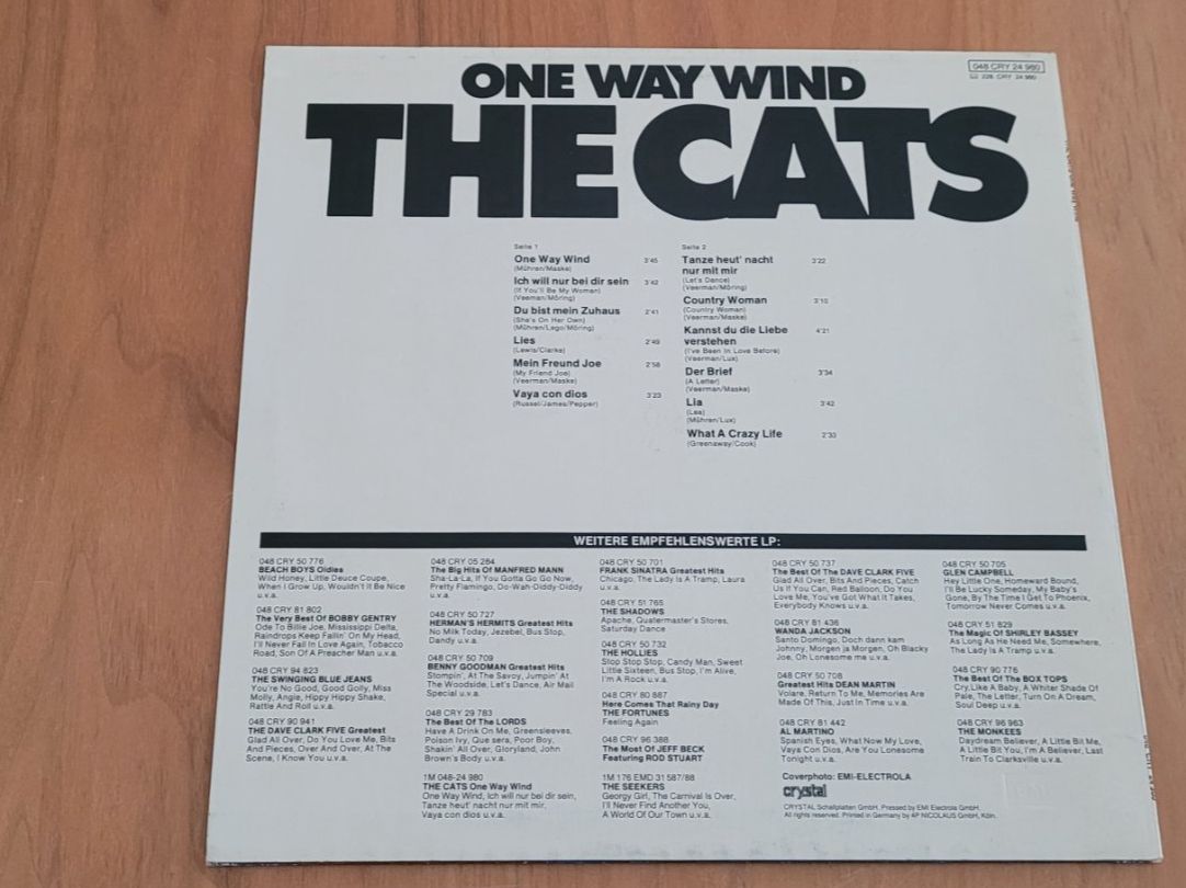Vinyles: LP  The Cats – D'occasion à Martigny par MZ-67 1