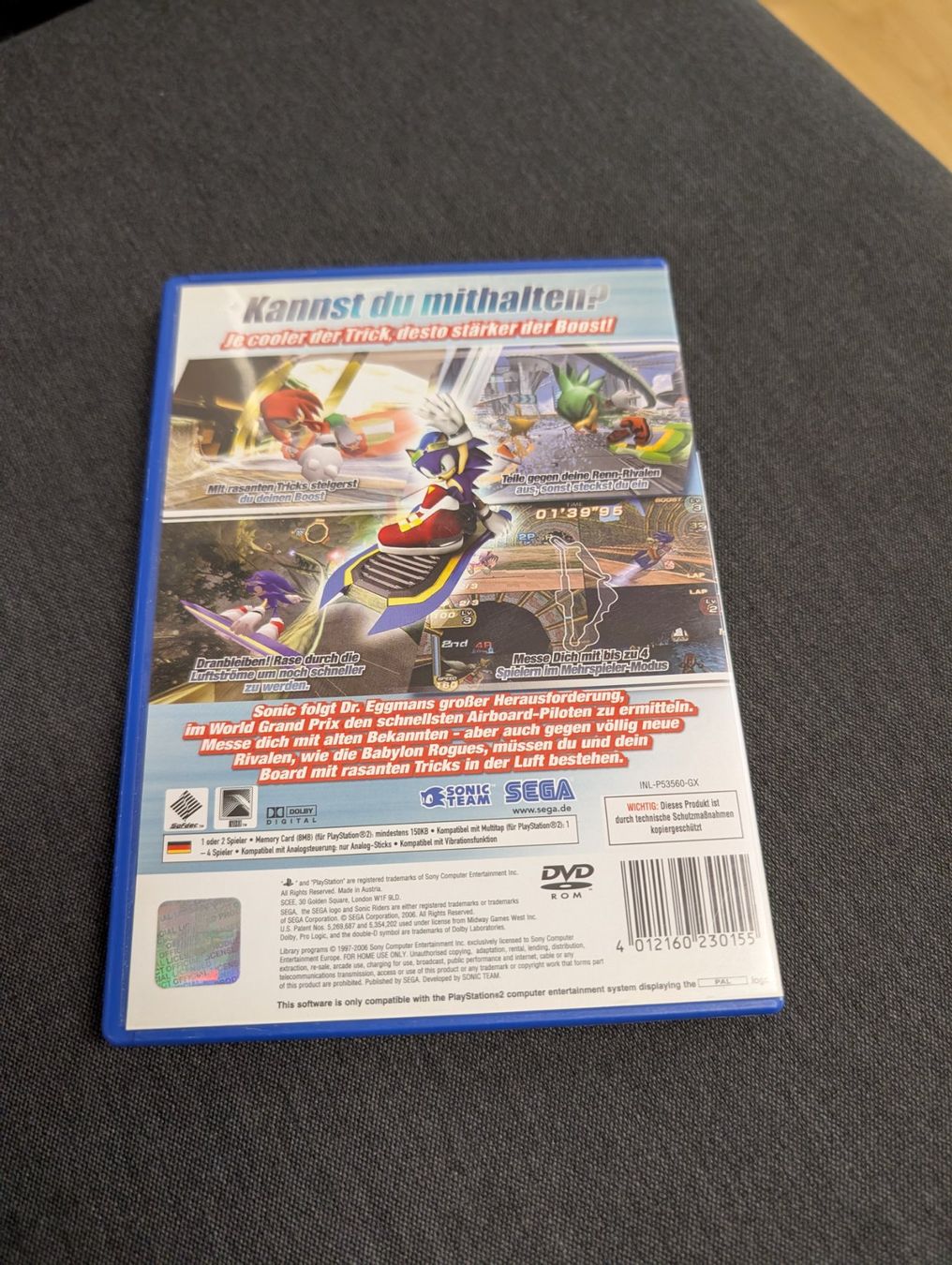 Jeux: Sonic riders Sony playstation 2 – D'occasion à Giubiasco par Ticinerd 1