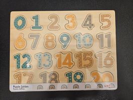Neu - Spielba - Holzpuzzle Zahlen