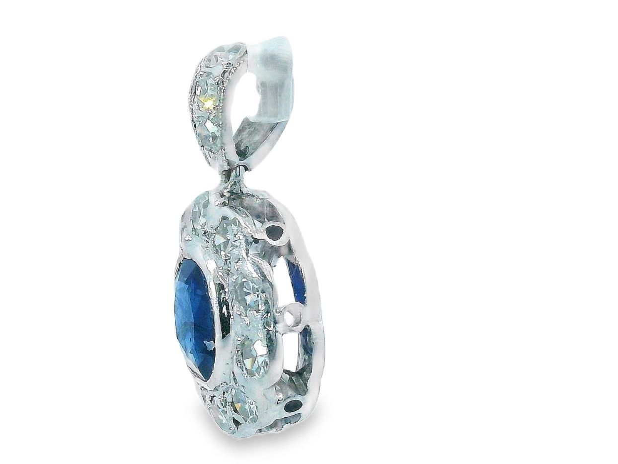Anhänger: Platin Anhänger mit Saphir & Diamanten – Gebraucht aus Embrach von marufa 5