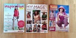 3 Nähmagazine mit Schnittmuster