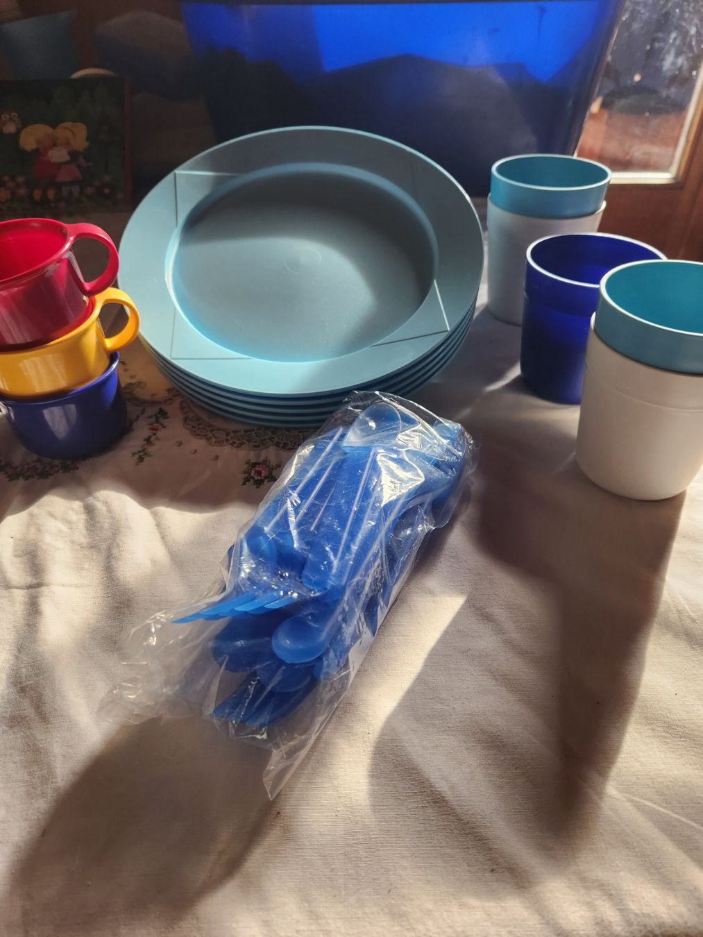 Tupperware Behälter & Ähnliches: Tupperware Picknick Set 5x Teller 5x Becher 5xBesteck. – Gebraucht aus Gstaad von Meiel2020