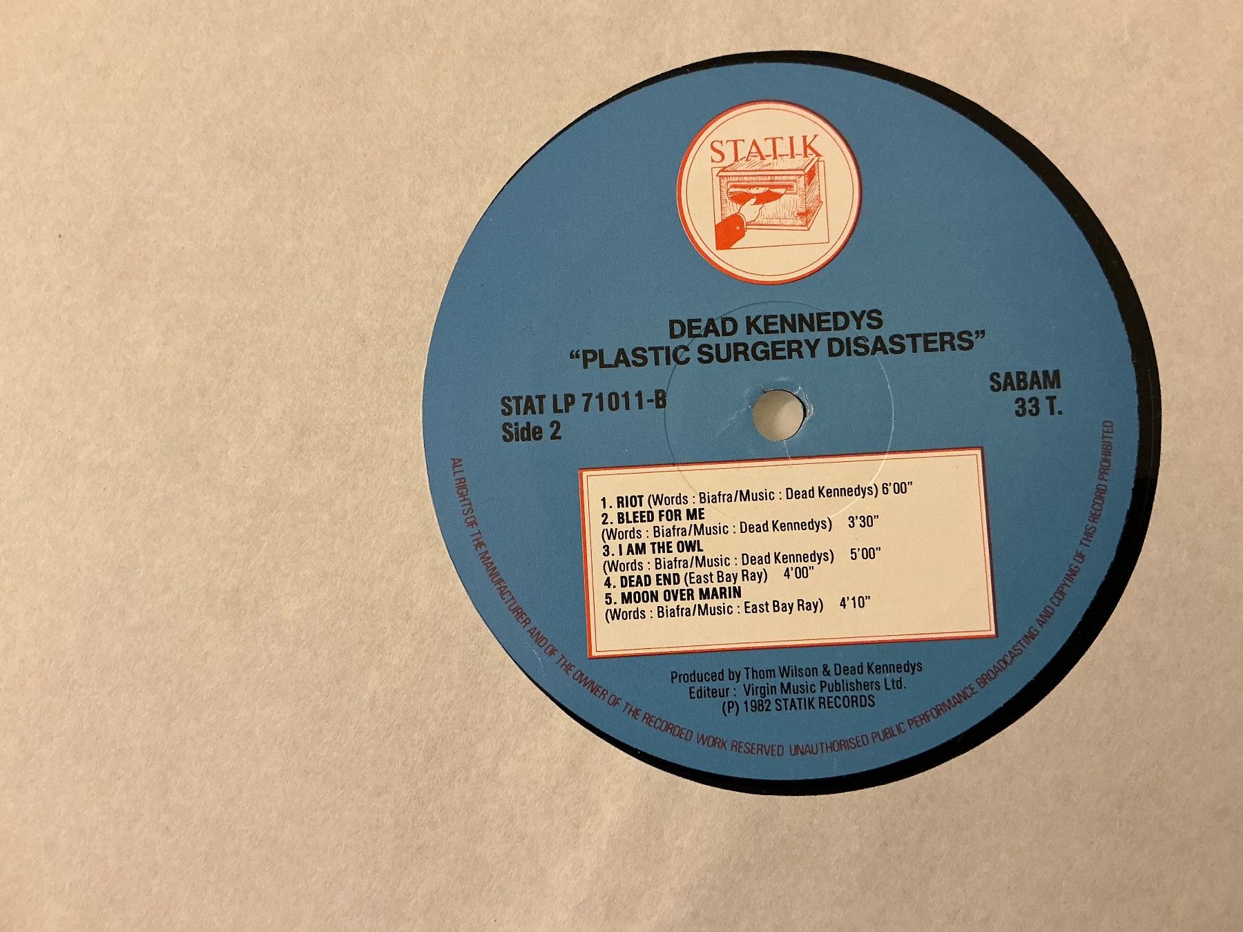 Schallplatten: Dead Kennedys LP - Plastic Surgery Disasters – Gebraucht aus Winterthur von Tumko-Vinyl 3